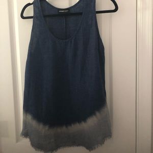 Fifteen Twenty Navy ombre line tank top